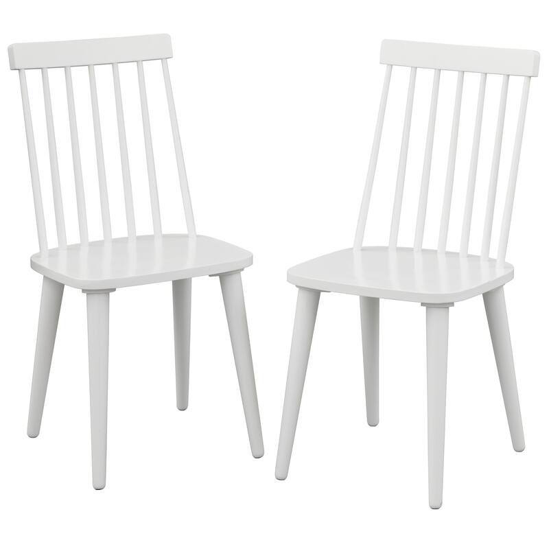 Lifestorey Lowry Solid Wood Spindle Dining Chairs (Set of 4)