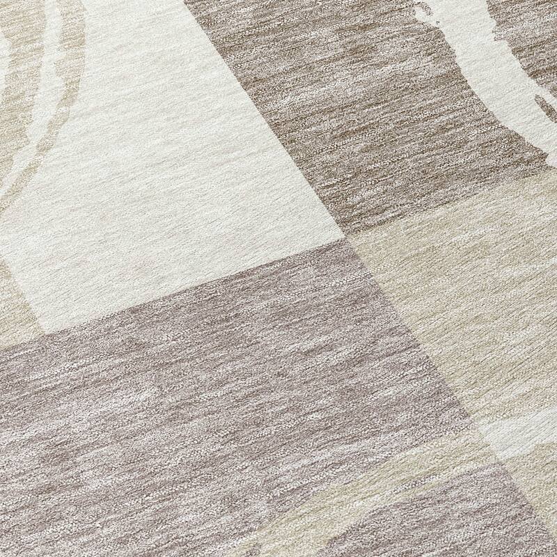 Machine Washable Indoor/ Outdoor Contemporary Chantille Rug