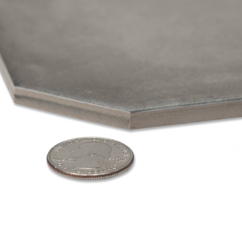 Merola Tile Laverton Octagon Grafito with Taco Arena 7-7/8" x 7-7/8" Porcelain Floor and Wall Tile