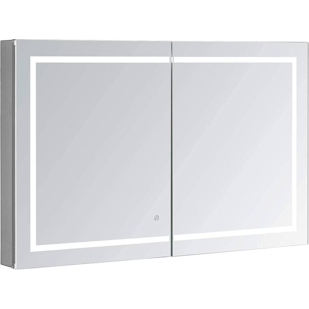 AQUADOM Royale Plus, 48"x30"x5", Bathroom Led Lighted Medicine Cabinet, Defogger, 3X Magnifying Mirror. - 48in x 30in x 7in