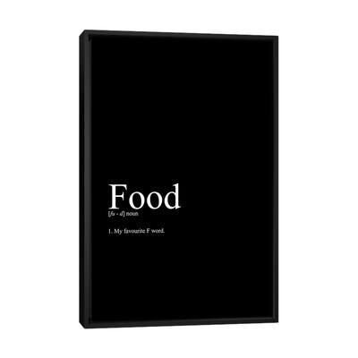 iCanvas "Food (Black)" by avesix Framed Canvas Print