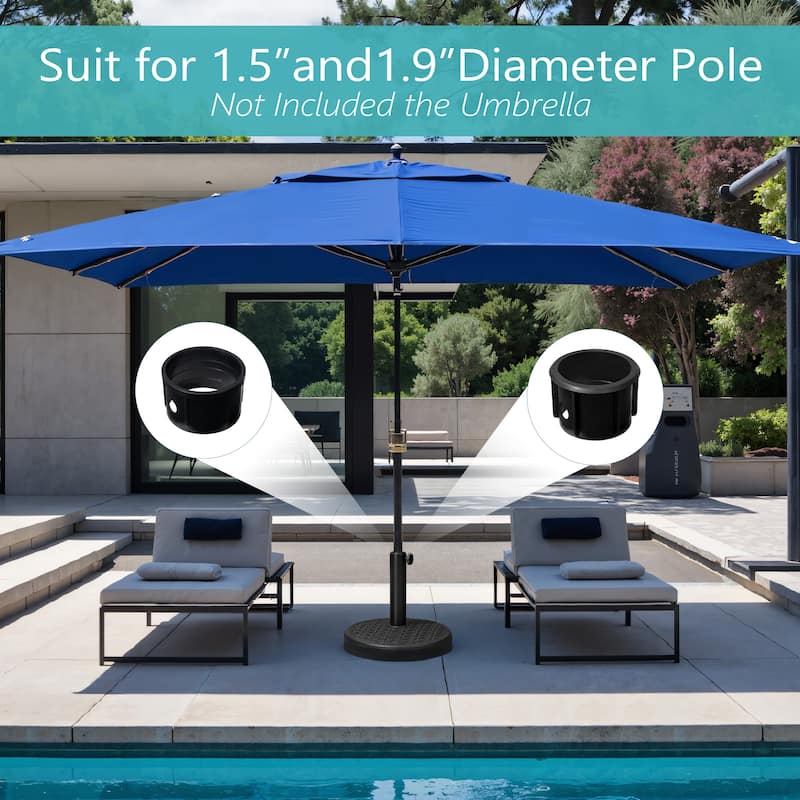 Pellebant 30 to 45 lbs Heavy Duty Round Concrete Umbrella Base for Market Umbrella