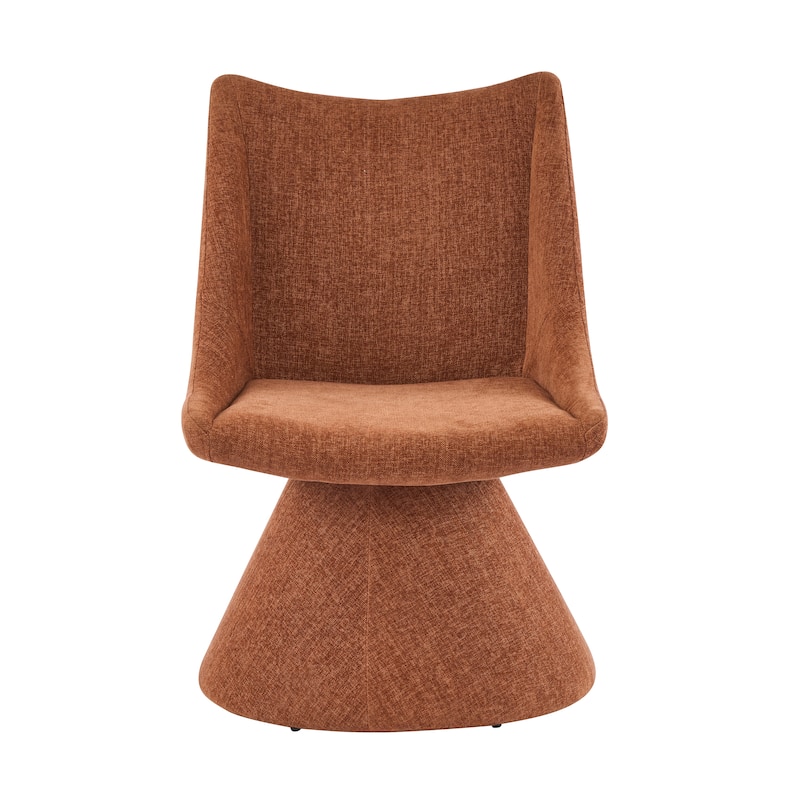 Christopher Knight Home - Modern 180° Swivel Upholstered Dining Chairs Set with Metal Frame & Wrap-round Design, Set of 2