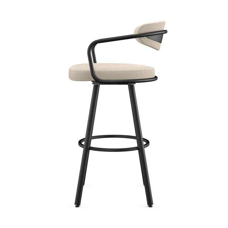 Amisco Ernesto Swivel Counter and Bar Stool with Arms