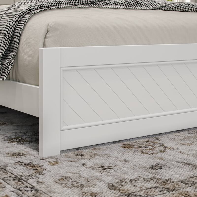 Berkshire Queen Low Profile Platform Bed with Matching Footboard