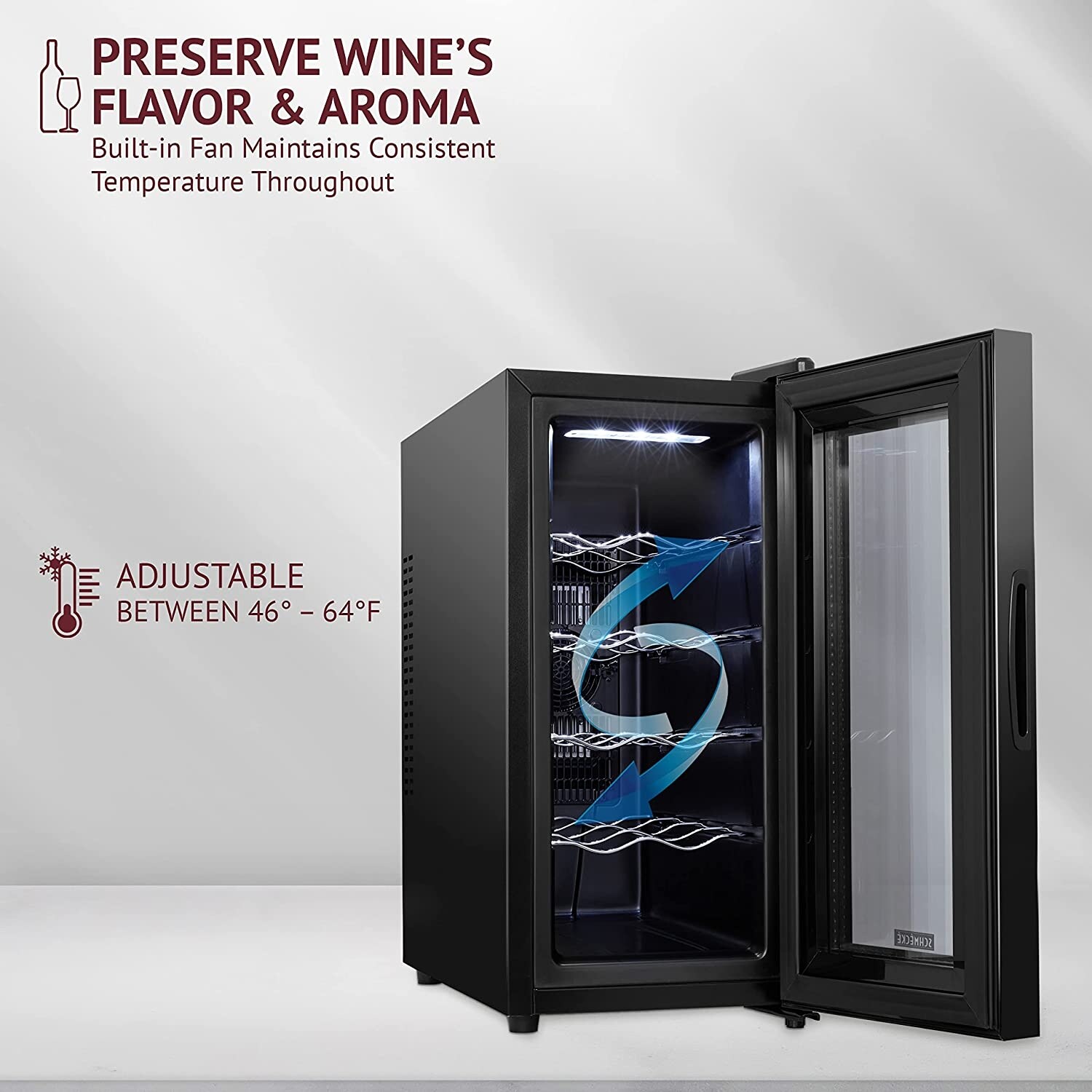 Schm ck 10 Bottle Thermoelectric Wine Cooler Chiller for Red