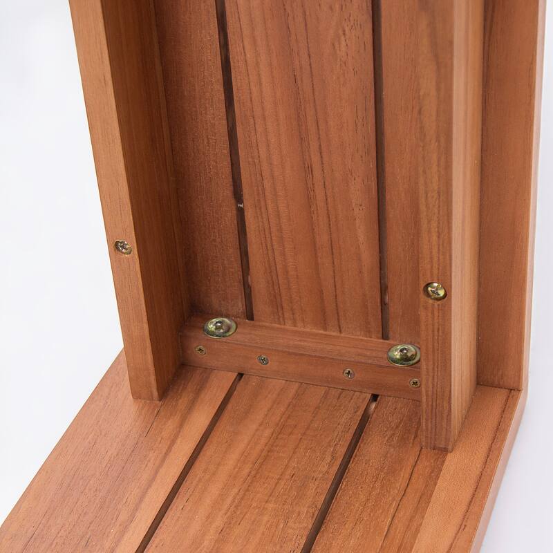 Cambridge Casual Napa Indonesian Teak Outdoor C-Shaped Side Table - 1 Piece