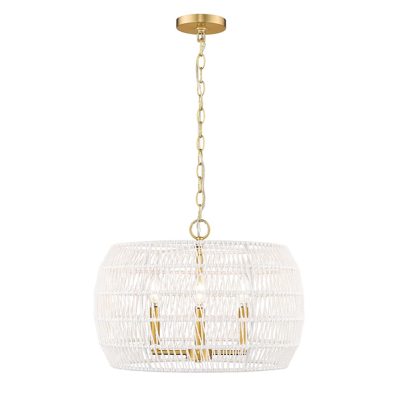 Golden Lighting 6808-4 Ellie 4 Light 19" Wide Drum Chandelier