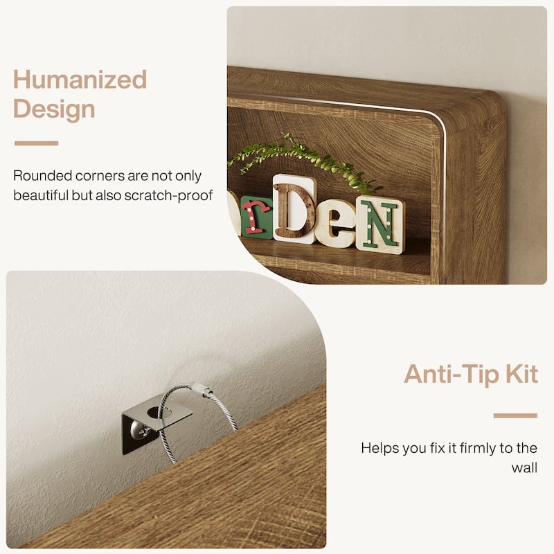 71" Wooden Bookcase/Bookshelf, 6-Tier Display Shelf, Storage Cabinet for Living Room, Home Office, Library, Bedroom