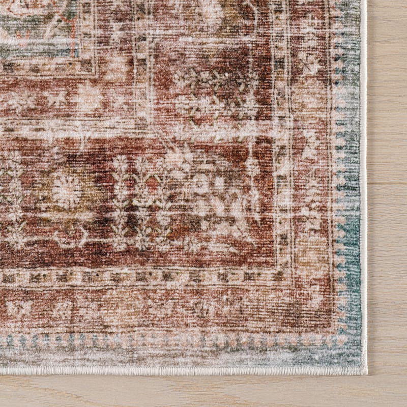 Nuloom Meyden Bordered Traditional Washable Area Rug