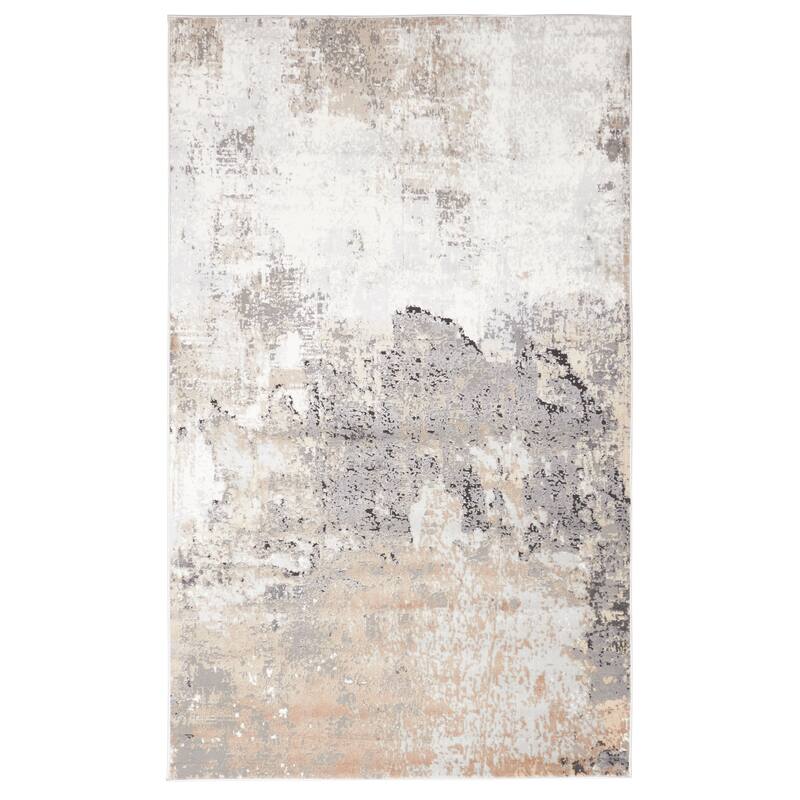 ECARPETGALLERY Machine Made Bronte Taupe Area Rug - Taupe - 5'0 x 8'0