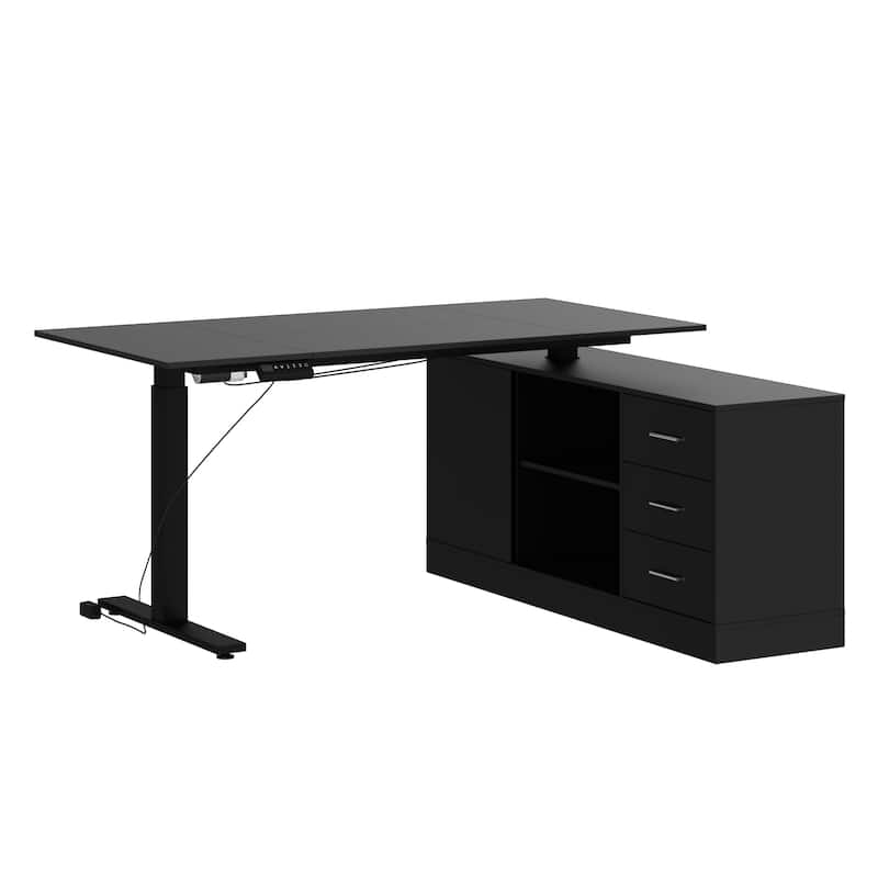 Super-Sized Standing Desk with Electric Lift - 63"x31.5"PC Desktop