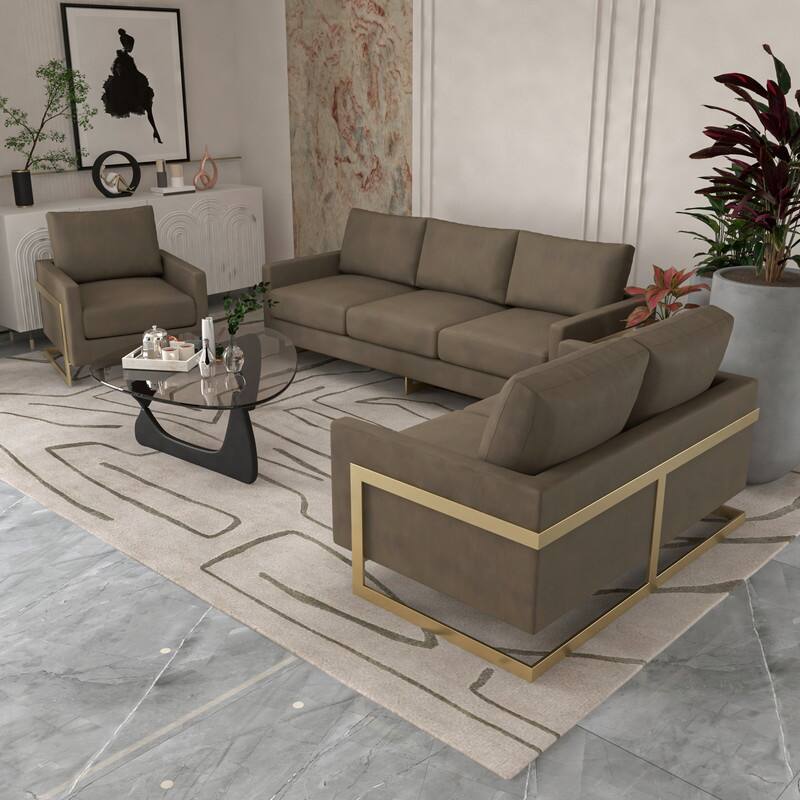 Lincoln 3-Seater Velvet Sofa with Stainless Steel Base Durable Wood Frame Pocket-Spring for Living Room Office Lounge - 83"