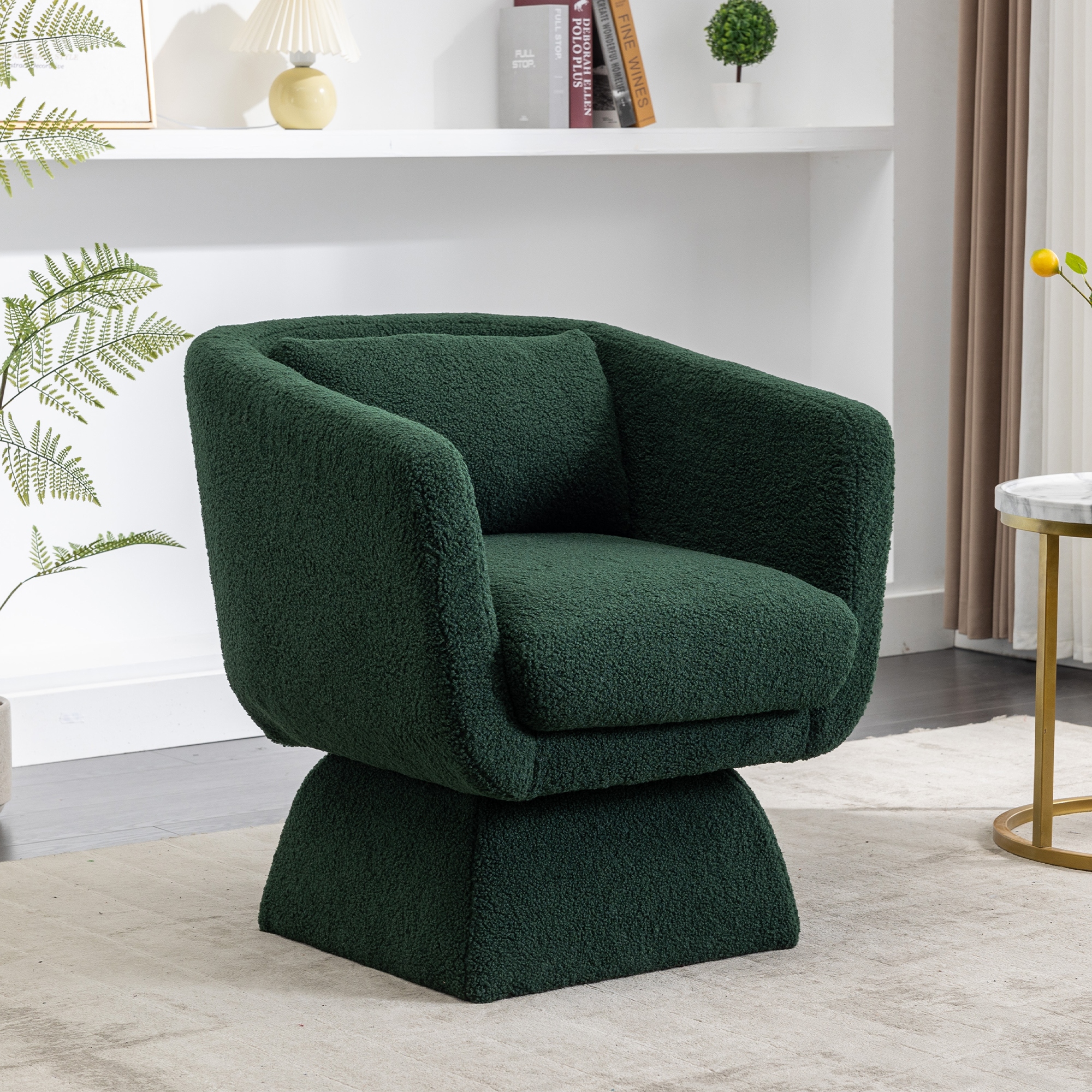 Forest green swivel sales chair