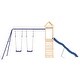 preview thumbnail 13 of 18, vidaXL Swing Set Outdoor Backyard Wooden Playground Equipment for Kids Age 3-8