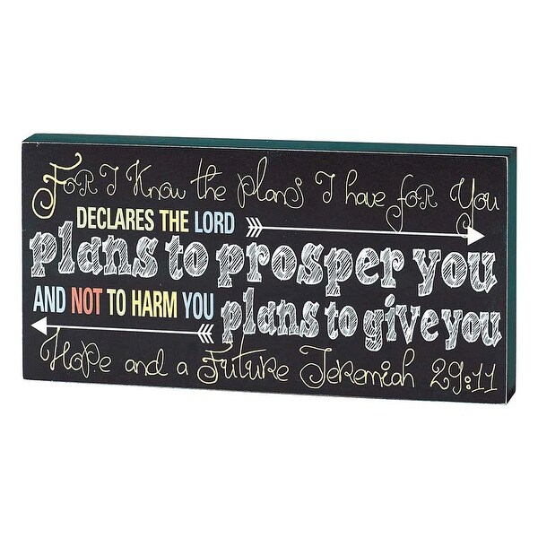10" White and Ivory for I Know the Plan Tabletop Rectangular Plaque - N/A