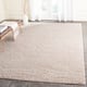 SAFAVIEH Laguna Shag Verdiana Solid Color 2-inch Thick Shag Rug - 5'3" Square - Sand