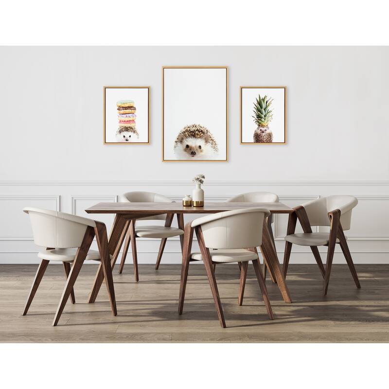 Kate and Laurel Sylvie Hedgehog Canvas Art Set by Amy Peterson