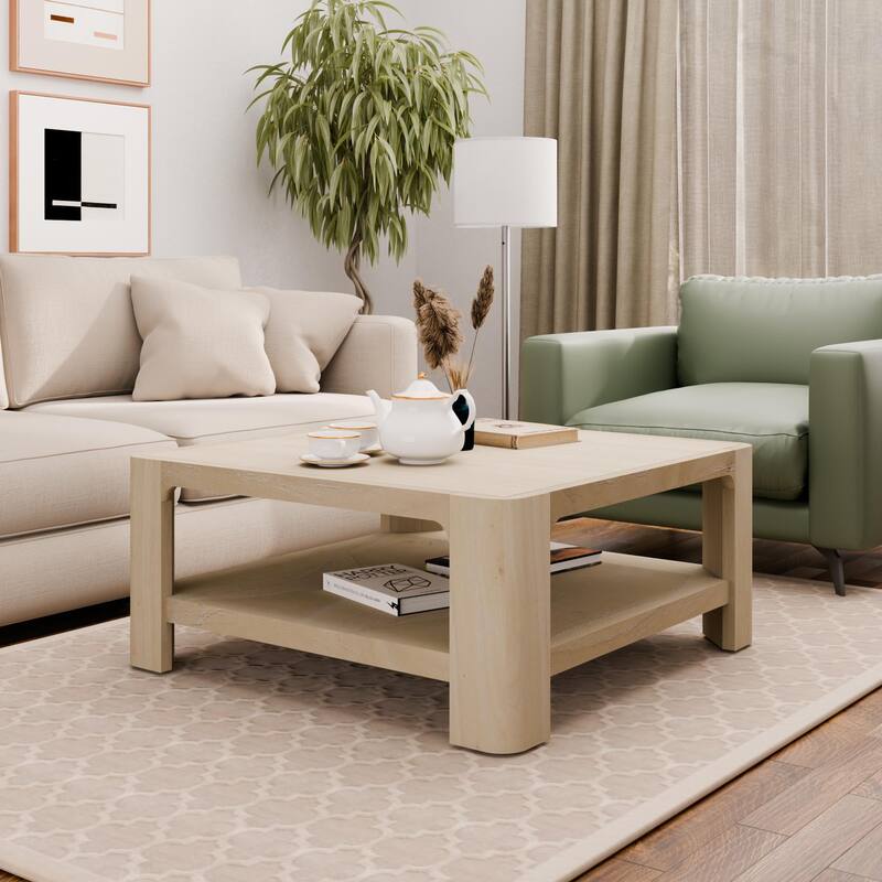 NPD Furniture Trevin Coffee Table with Open Shelf