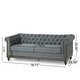 preview thumbnail 46 of 55, Castalia Nailhead Trim Chesterfield Sofa by Christopher Knight Home - 78.75" L x 33.50" W x 28.00" H