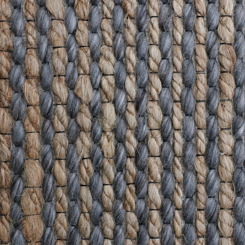 Sevita Farmhouse Jute and Wool Blend Indoor Area Rug