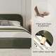preview thumbnail 91 of 94, Upholstered Platform Bed with Curve-Shaped Design Headboard