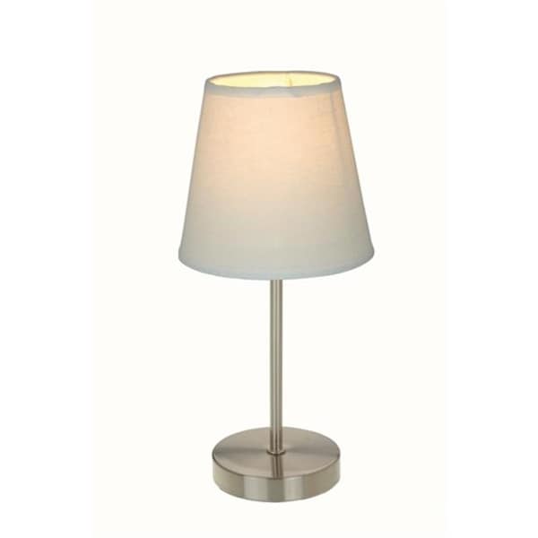 All The Rages Lt2017 Wht Sand Nickel Basic Table Lamp With All The Rages Lt2017 Wht Sand Nickel Basic Table Lamp With White Shade