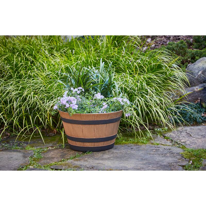 Southern Patio Whiskey Barrel Planter