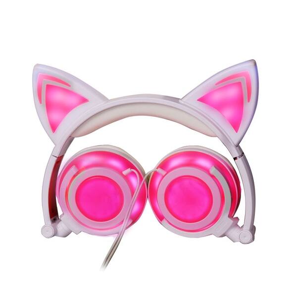Shop Techcomm K8 Pointy Cat Ear Led Headphones With Glowing And