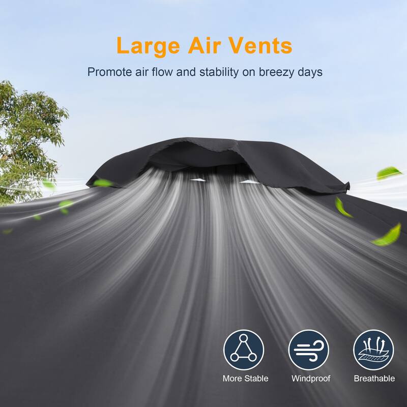 LIVOOSUN 6x9Ft Patio Market Umbrella Weather-Resistant Table Umbrella