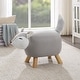 preview thumbnail 2 of 7, Fabia Kid's Faux Fox Ottoman Stool