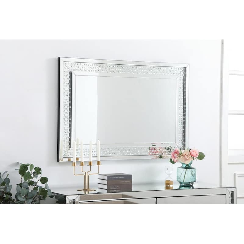 Samara Crystal Rectangle Mirror - Clear