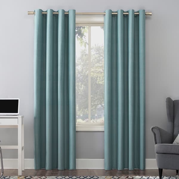 Sun Zero Duran Thermal Insulated Total Blackout Grommet Curtain Panel On Sale Overstock 28359729