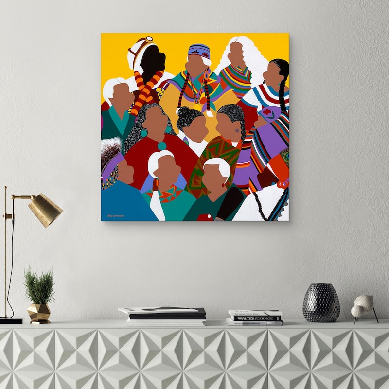 Council of Indigenous Grandmothers by Synthia SAINT JAMES Canvas Art Print