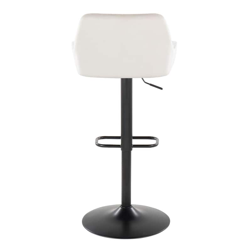 Porch & Den Galotti Adjustable Bar Stool with Rounded Rectangle Footrest (Set of 2)