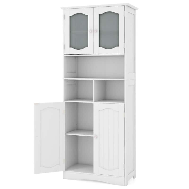 Costway 58.5" Tall Bathroom Storage Cabinet Freestanding Linen Cabinet - See Details