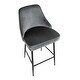 preview thumbnail 15 of 62, Silver Orchid Naldi Contemporary Black Counter Stool (Set of 2) - N/A