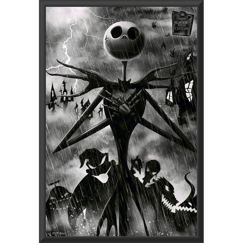 Nightmare Before Christmas - Shadows Framed Art Poster - 24 x 36 Inch