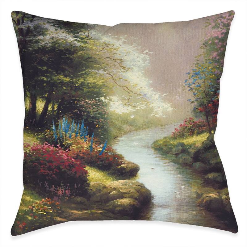 Thomas Kinkade Petals of Hope Indoor Decorative Pillow by Laural Home