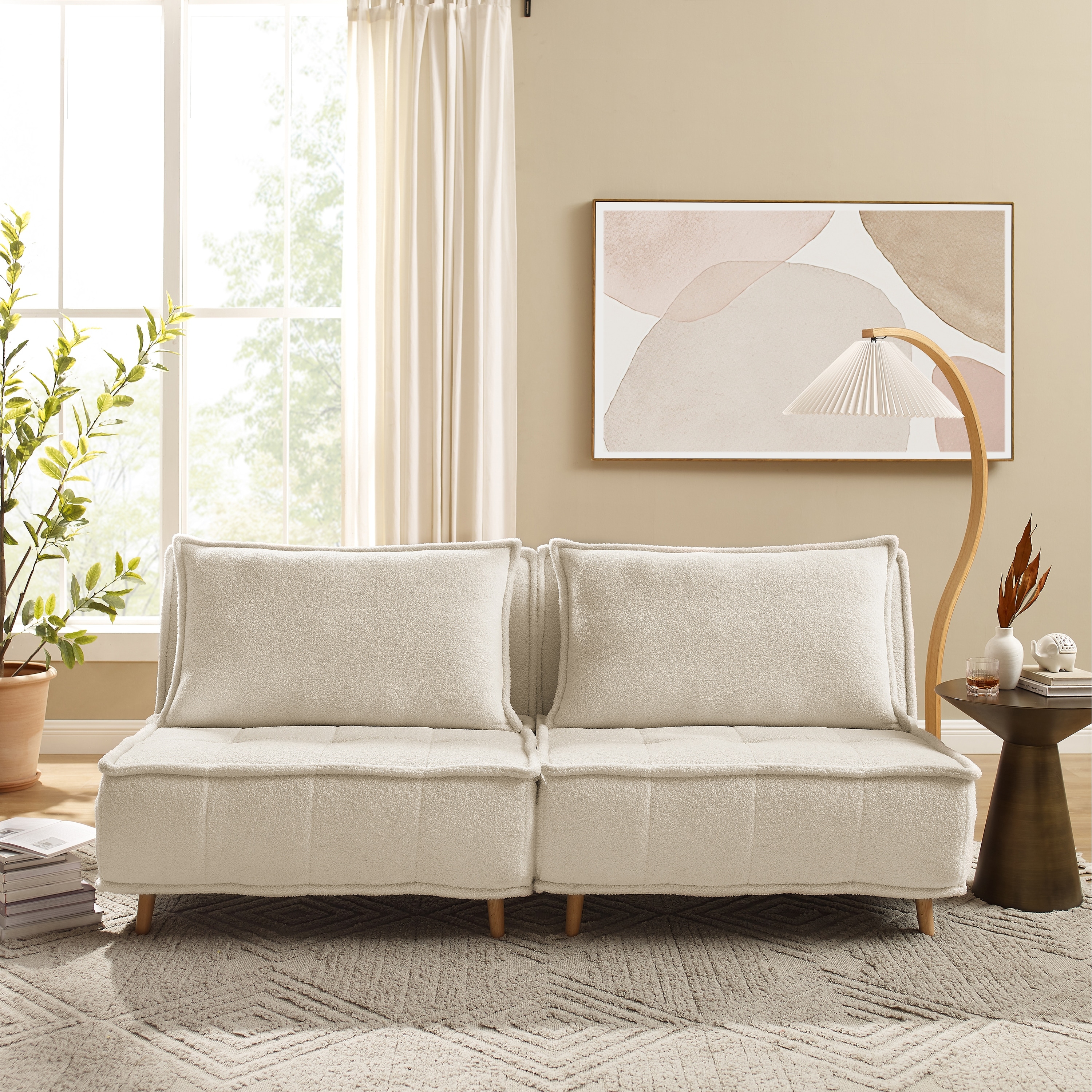 Sleeper sofa and shop chair set