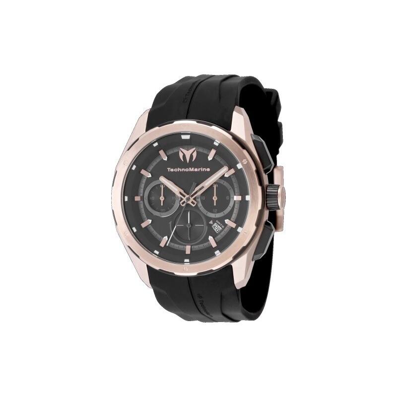 Technomarine Men's TM-318102 OCEAN Quartz Chronograph Black Dial Watch