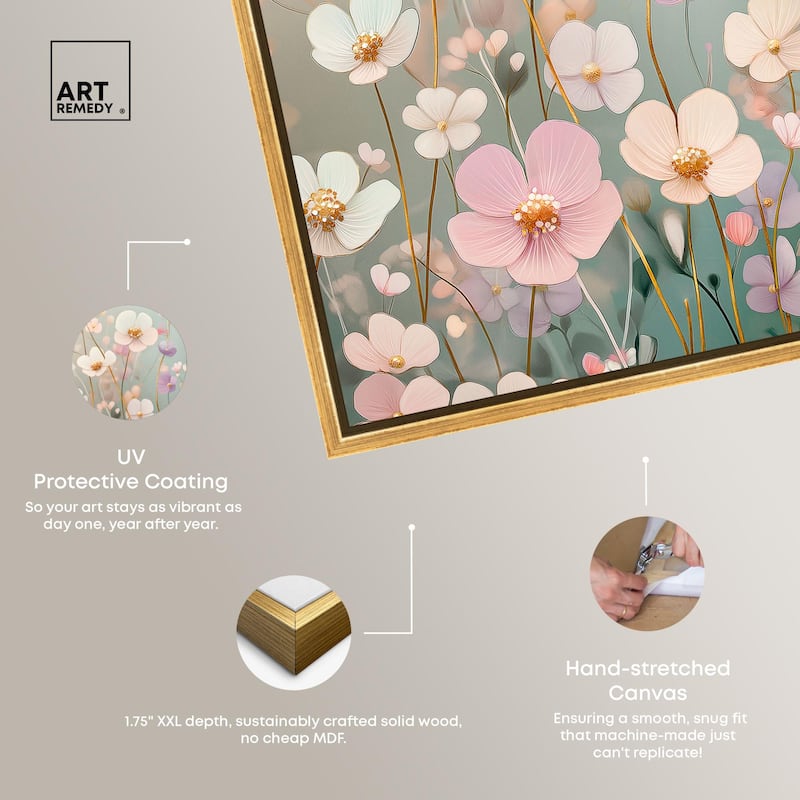 Tiny Blooms I Canvas by Art Remedy