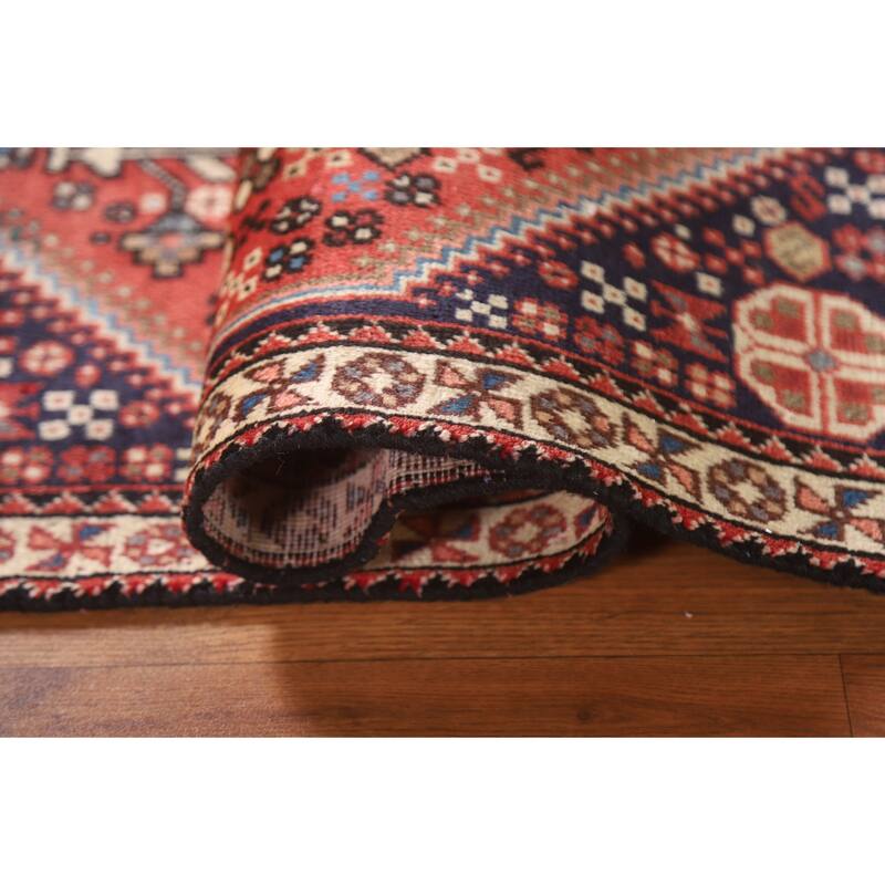 Abadeh Persian Vintage Area Rug Hand-knotted Wool Carpet - 1'10"x 3'5"