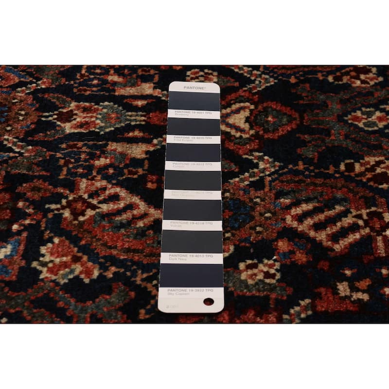 ECARPETGALLERY Hand-knotted Andelz Navy Wool Rug - 3'3 x 9'7