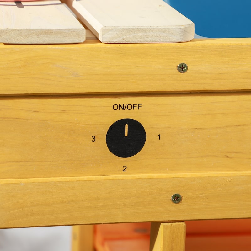 Anmytek Wooden Pretend Play Kitchen Set with Mud Kitchen & Sink, 3-in-1 Outdoor Indoor Cooktop Playset for Toddlers Ages 3-8