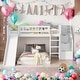 preview thumbnail 2 of 16, Twin Over Twin Bunk Bed With Two Drawers and Slide for Bedroom