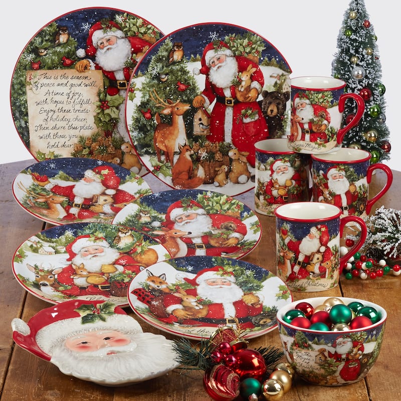 Certified International Magic Of Christmas Santa 16 oz. Mugs (Set of 4)