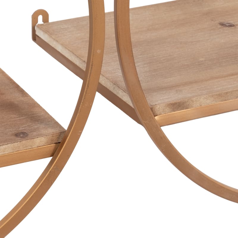 Metal Modern Circular Wall Shelves - Set of 3