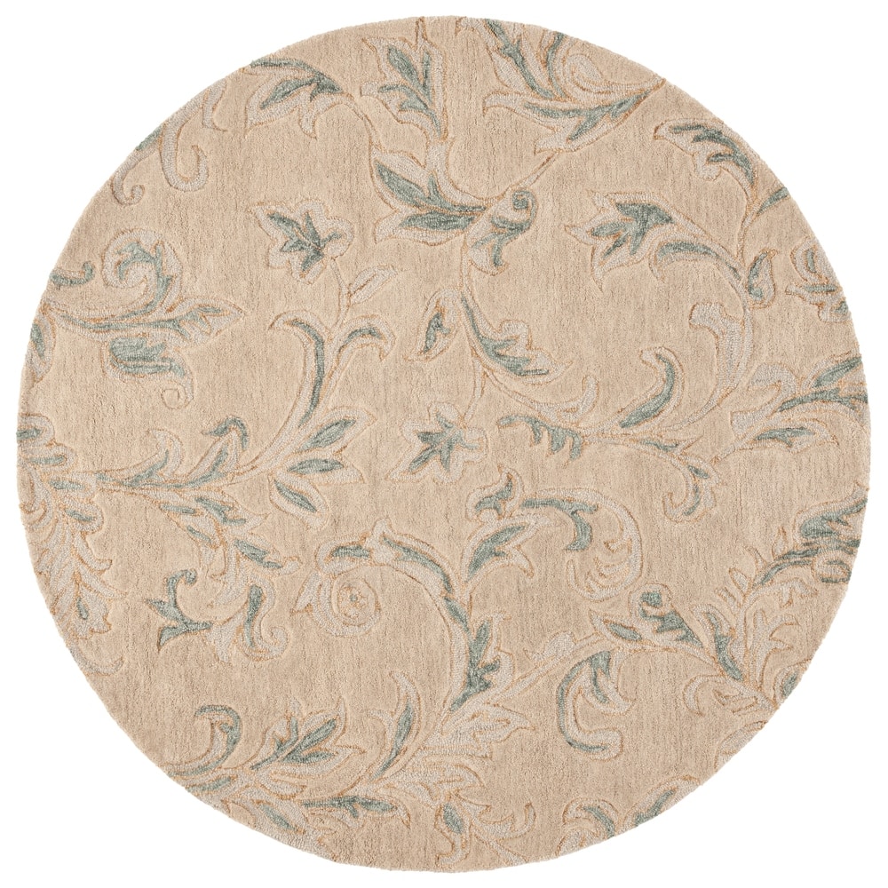 SAFAVIEH, Handmade Jardin Hatsue French Country Floral Wool Rug