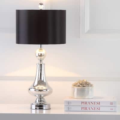 SAFAVIEH Lighting 26-inch Mercury Crackle Glass Table Lamp (Set of 2)